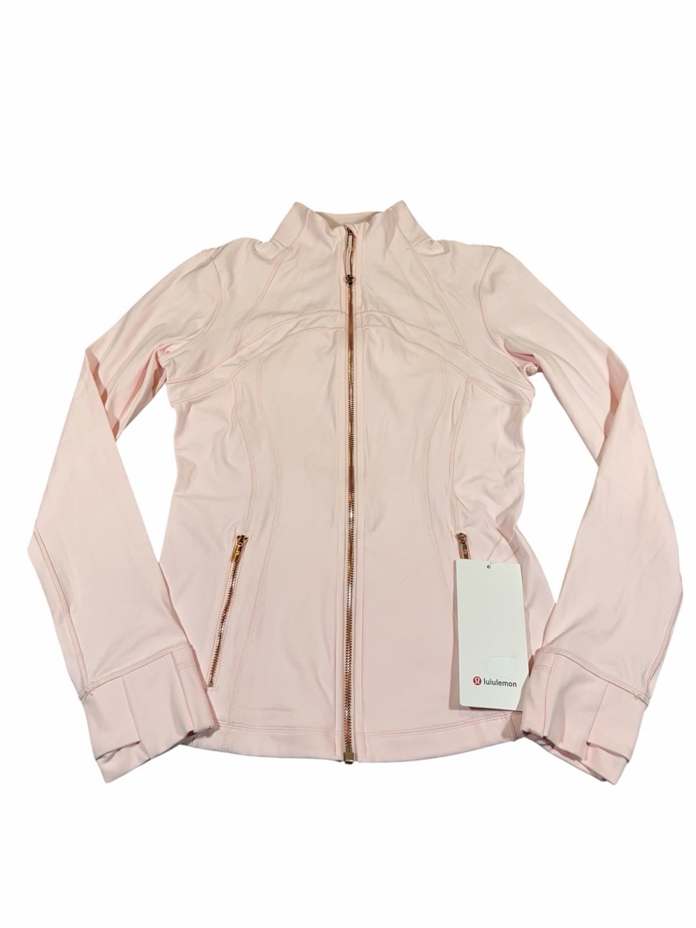 NWT Lululemon Define Jacket *Nulu *Rose Gold Zip (Pink Pearl/Rose Gold) Size 8